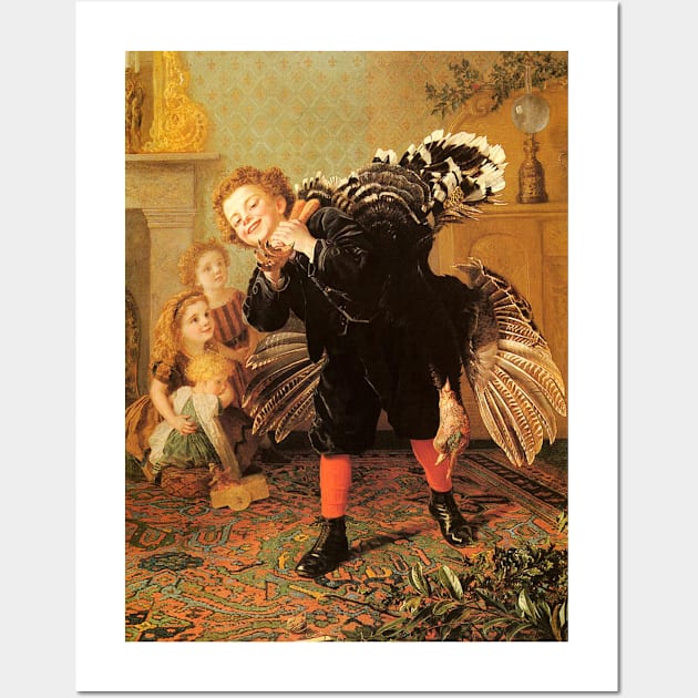 Vintage Thanksgiving Children & Turkey Wall Art by Bravuramedia